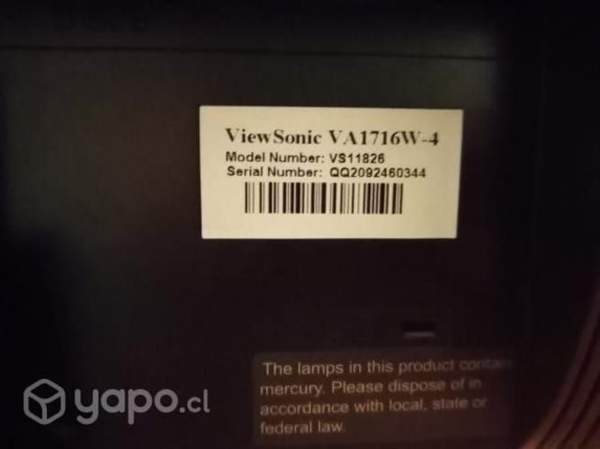 Monitor Viewsonic VA1716w