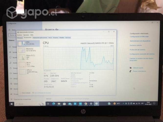 Intel(R) Celeron(R) N4020 - HP 240 G8 Notebook