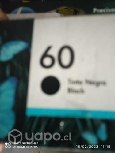 Tinta HP 60 Black original