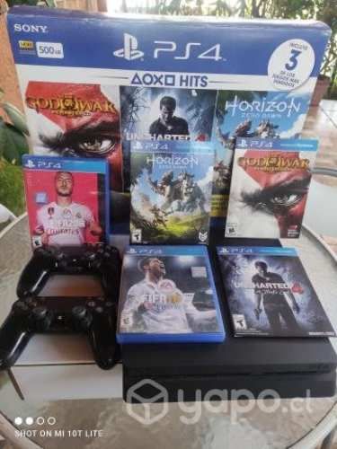 Play 4 Impecable de 500GB 2 controles mas7-juegos