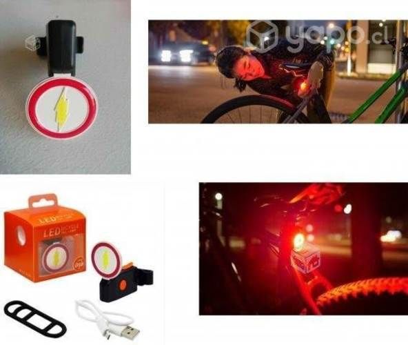 Luz de Bicicleta Led Recargable Diseño de Rayo