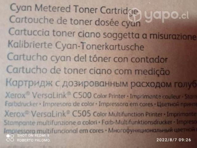 Toner xerox versalink c500/c505 originales