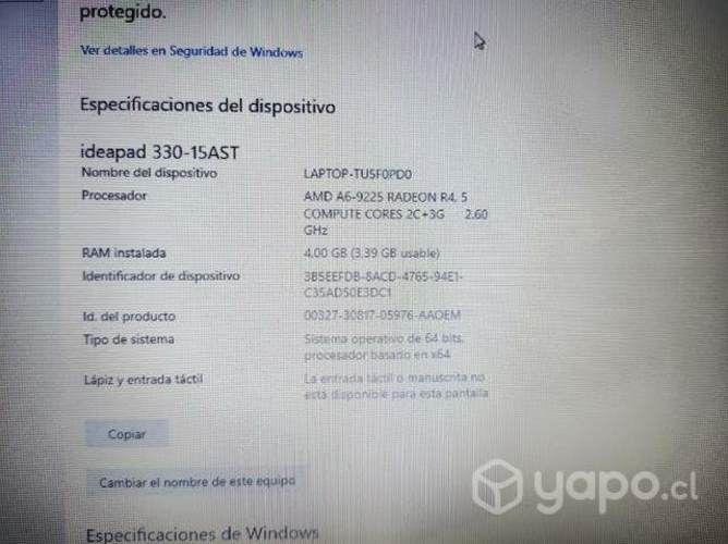 Notebook AMD SSD lenovo