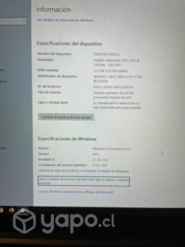 Notebook Chuwi gemibook J4115 / 12gb / 256 GB SSD