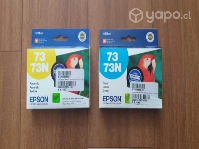 Tintas nueva Epson 73 ,73 N color Amarillo y Cian
