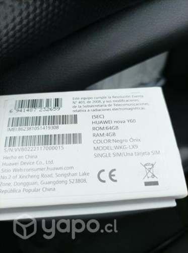 celular huawei nova Y60