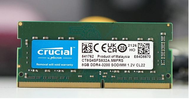 Memoria para Notebook crucial. 8 GB DDR4 3200 mhz