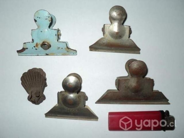 5 Sujeta Papeles Antiguos Metálicos