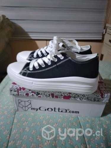 Zapatilla lona con plataforma