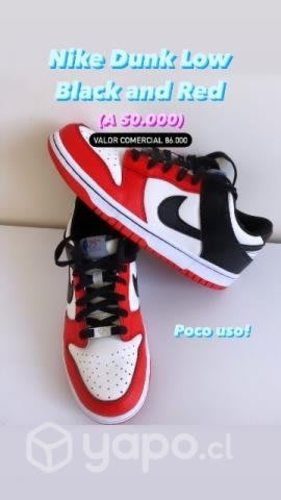 Nike dunk low black and red