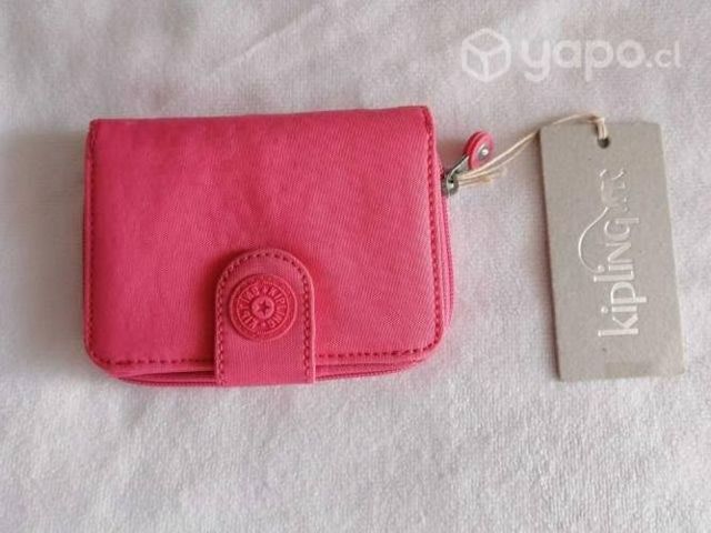 Billetera mediana rectangular kipling rosada