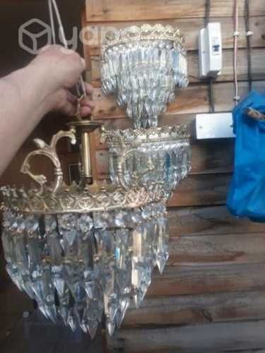 Lote de lamparas antiguas bronce