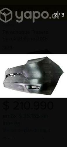 Parachoque trasero Suzuki baleno 2020