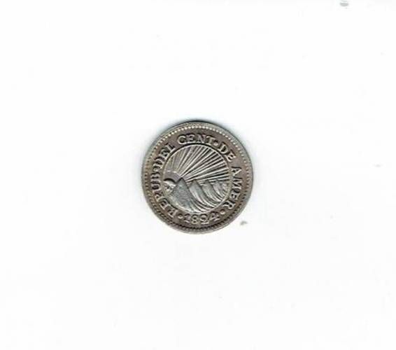 Moneda República Centro De América, 1824, 1/2 Real