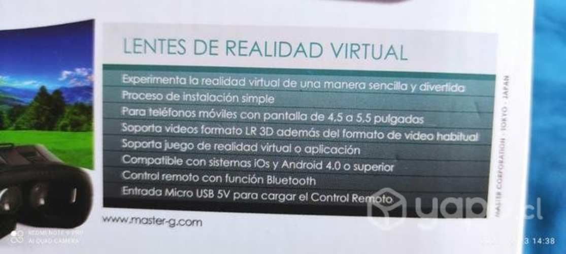 Lentes de realidad virtual Máster -G
