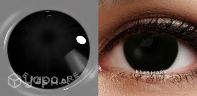 Lentes de contacto estéticos para ojo ciego