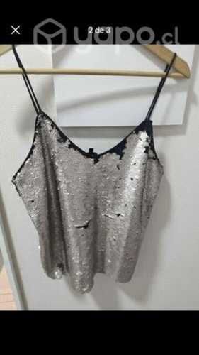 Polera alaniz lentejuelas