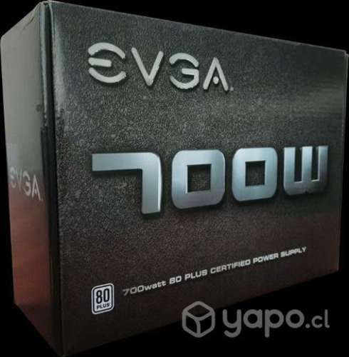 Fuente poder EVGA, 700watts, certificacion 80 plus
