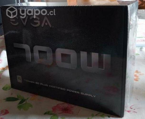 Fuente poder EVGA, 700watts, certificacion 80 plus