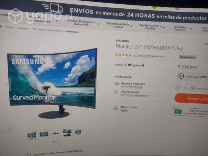 Monitor curvo 27 " 1 ms