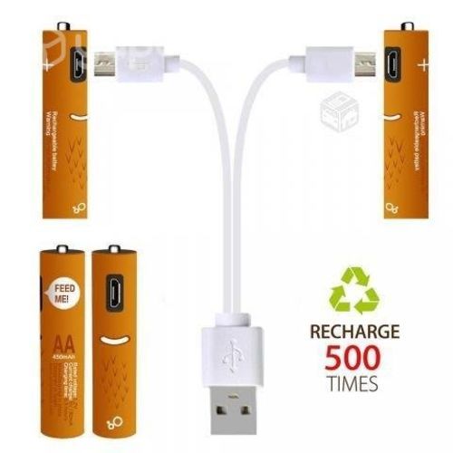 Pilas Recargables USB Triple AAA Smartoools