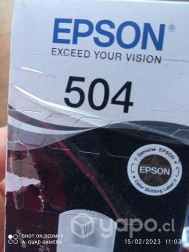 Tinta Epson 504 black original de alta
