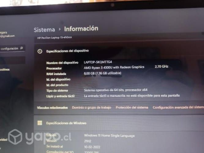 Notebook HP Pavilion 15