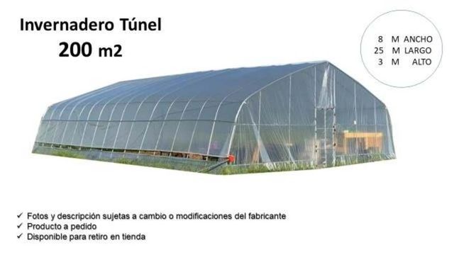 Invernadero 200m2 tipo Túnel