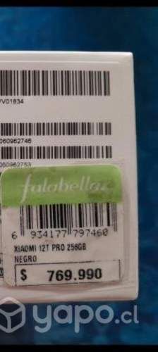 Xiaomi 12 T pro Black nuevo doble sim