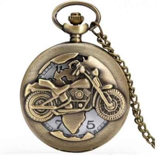 Reloj De Bolsillo Retro Mr Bike Metalico Am16