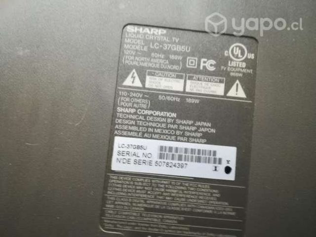 Tv sharp pantalla cristal  (plasma)