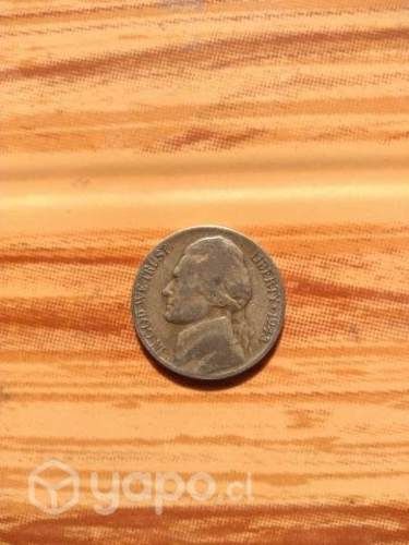 Moneda antigua estados unidos 1943 nickel