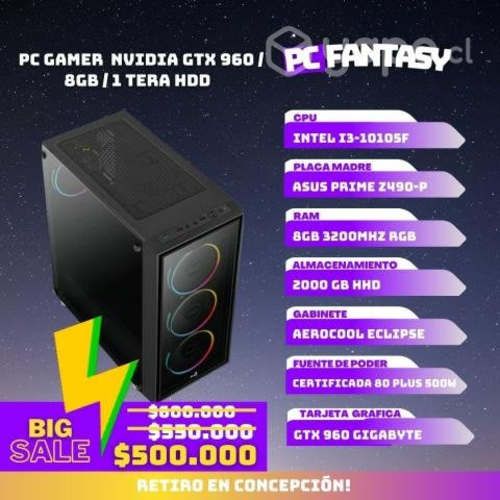 Pc gamer nuevo nvidia gtx 960// 2 teras disco duro