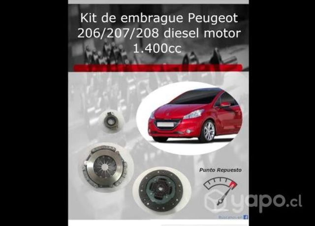 Kit de embrague Peugeot 208 1.4 diesel 2012-15