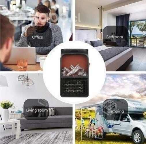 Mini Calefactor Flame Heater 220V 900W Con Control