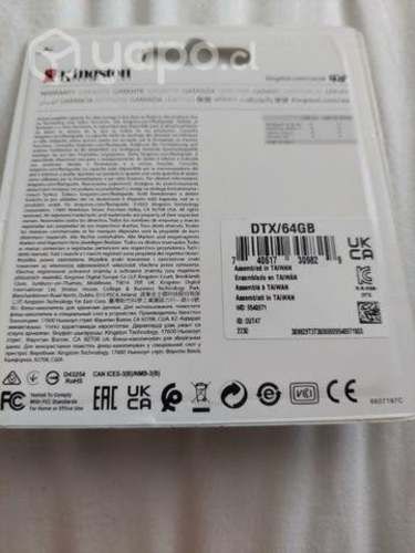 Pendrive Kingston 64 gb NUEVO