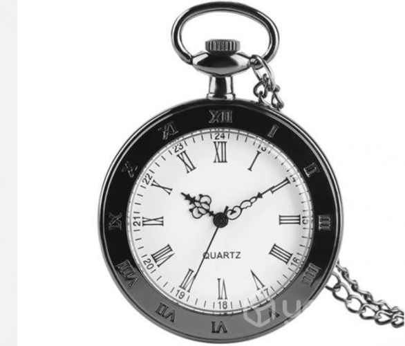 Reloj De Bolsillo romano titanium Con Cadena AL39