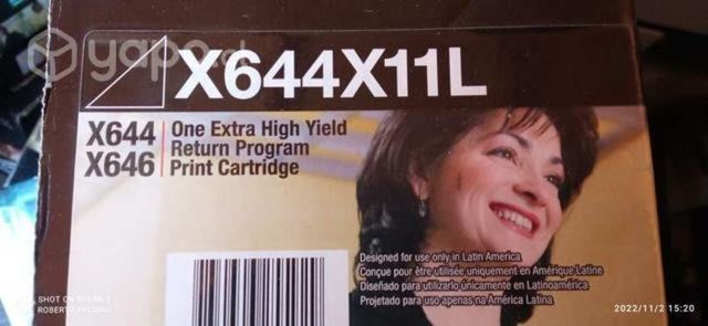 Toner lexmark x644x11l black original de alta