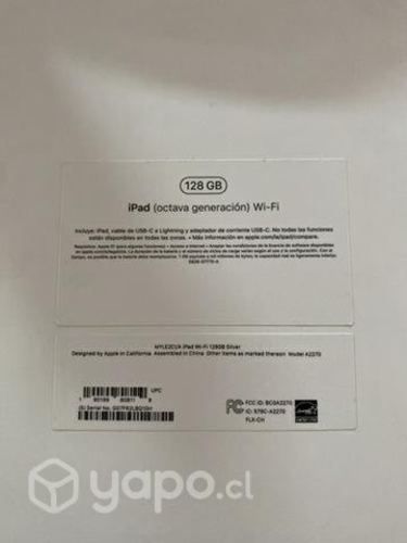IPad 10.2 de 128gb Octava Generación uso adulto