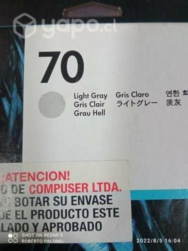 Tinta HP 70 Light gray original de 130ml nuevo