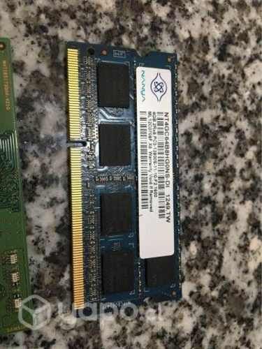 Memorias RAM 1600 MHz 8GB (4x4)