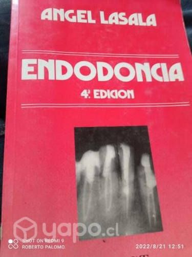 Libro endodoncia cuarta edición de Ángel lasala