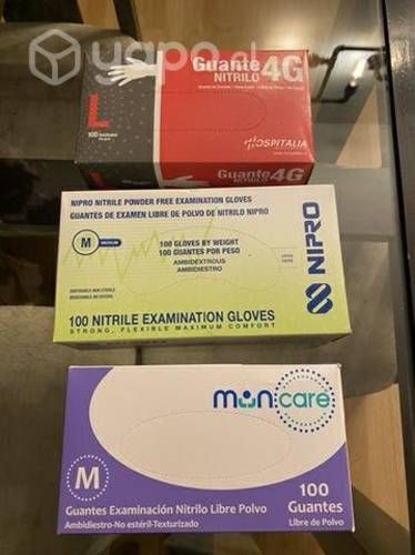 Guantes de nitrilo, cajas de 100um