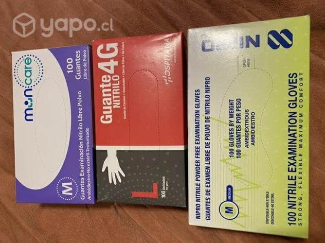 Guantes de nitrilo, cajas de 100um