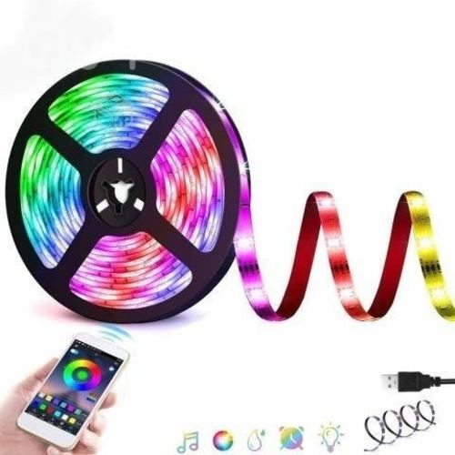 Tira Cinta Led 5050 RGB Multicolor Bluetooth 5mts