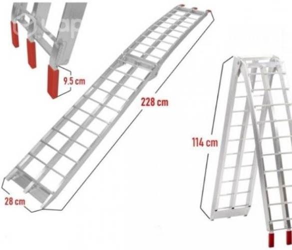Rampa Moto, ATV Aluminio Nueva 340 Kg C/u