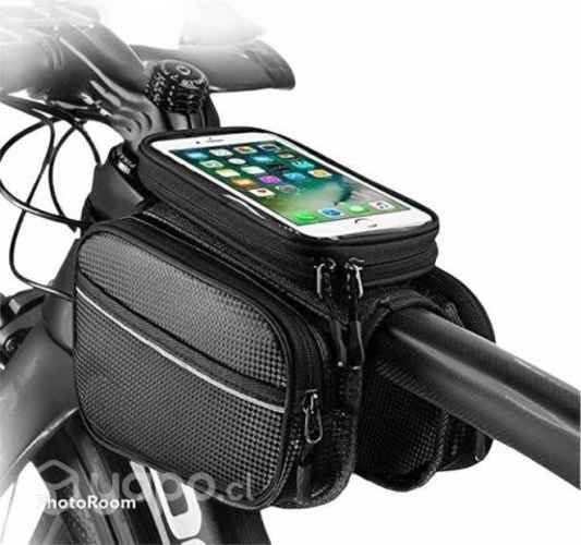 Bolso Cuadro Bicicleta Porta Celular Dos Compartim