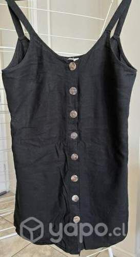 Vestido lino negro UNIVERSITY CLUB - M