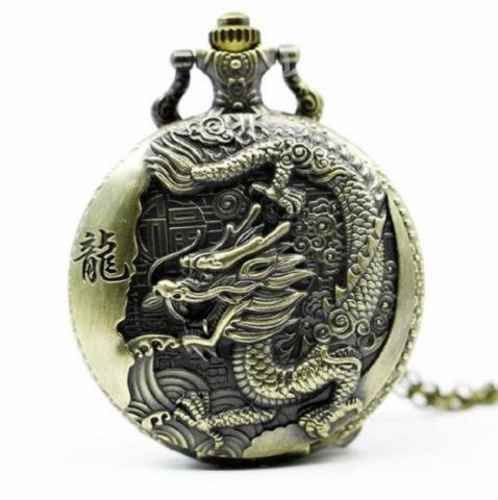 Reloj Bolsillo Vintage Gran Dragon Quartz Al18