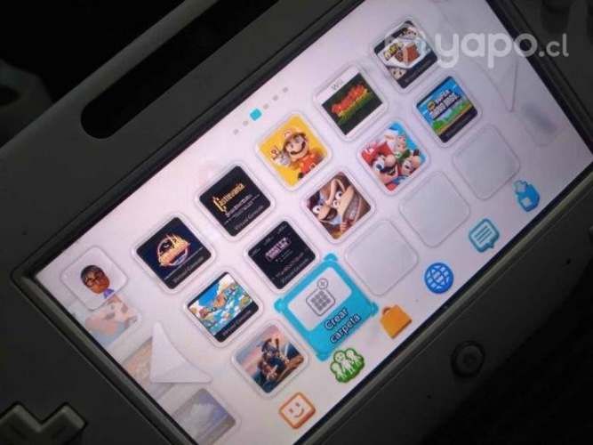 Wii u desbloqueada con juegos y mandos